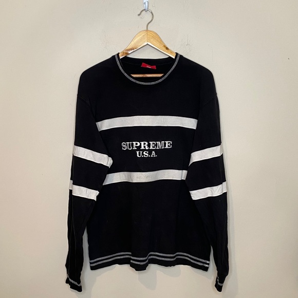 supreme center stripe crewneck
